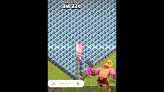 150 max raged barbarian vs max level wall#shorts#clashofclans#viral#trending