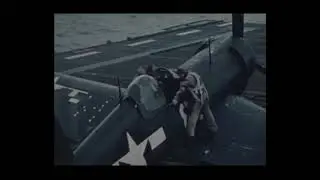 Marine Aircraft Carrier Flight Activities on USS Block Island During WW2