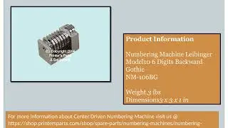Buy all types of Numbering Machine Leibinger at-Shop.PrintersParts.com