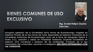 BIENES COMUNES DE USO EXCLUSIVO