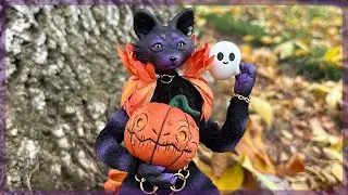 Making A Fancy Halloween Fox Art Doll With Spooky Friends