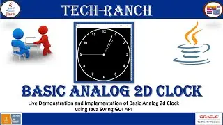 Live Implementation & Demonstration of Analog & Digital Clock in Swing GUI| Swing GUI| @TechRanch