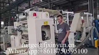 2 lines automatic V fold hand towel paper color printing machine