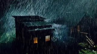 Sleep Instantly in Just 3 Minutes With Real Heavy Rain on Tin Roof and Deep Thunder Sounds All Night