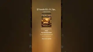 📖 Proverbs 18:1–24 | Spoken Word 