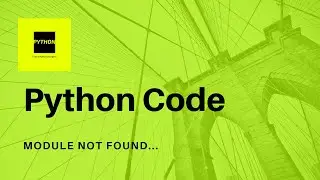 Python error : module not found