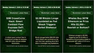 Blockchain News: Tuesday, February 3, 2026 at 06:19 AM #QixNewsCrypto