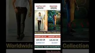 Vathi 🆚 Raayan Movie Comparison ll Box Office collection #raayan #vathi #dhanush #southindianmovies