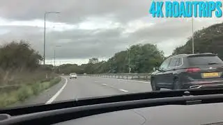 4K   ENGLISH COUNTRYSIDE DRIVE LINCOLNSHIRE TO YORKSHIRE EARLY MORNING DRIVE