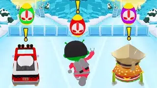 TAG WITH RYAN GREEN RYGLORB VS COMBO PANDA VS BURGER CAR DOUBLE EGG EDITION UPDATE