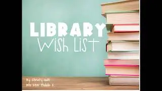 Info 5405- Goff library wishlist