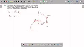 4.12 A bob of mass 0.1 kg hung from the ceiling of a room by a string 2 m long is set into