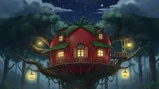 A Rainy Day in the Tree Tomato House | Ghibli Style Cozy Animation #GhibliStyle