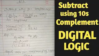 Subtract using 10s complement - Digital Logic
