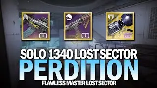 Solo 1340 Master Lost Sector Perdition w/ Wardcliff Coil [Destiny 2]