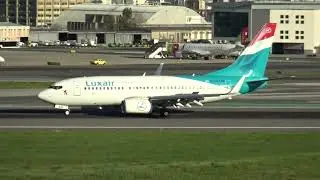 Luxair Boeing 737-700 LX-LGQ Taxing Lisboa LPPT