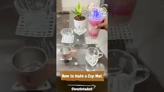 How to make a Cup Mat from Glue Stick DIY #shorts - Waste ka Dost #diy #art