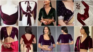 latest velvet blouse design 2023 |new model velvet fabric blouse design |latest blouse neck designs