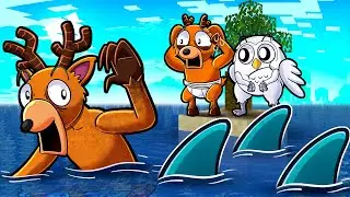 Выживание на острове с СЕМЬЕЙ ОЛЕНЁН! (99 ночей в Minecraft)