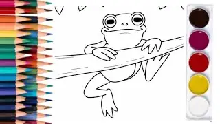 frog  drawimg with coloring pencil  d kids toddlers kids drawing santhini56 kids draw 