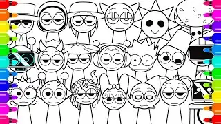 Incredibox Sprunki New Coloring Pages / How To Color All SPRUNKI Pyramixed
