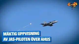 Jas-planets m&auml;ktiga uppvisning &ouml;ver &Aring;hus