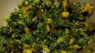 শীতের নিরামিষ সর্ষে শাক ভাজা। Sorshe Shak Bhaja Recipe.