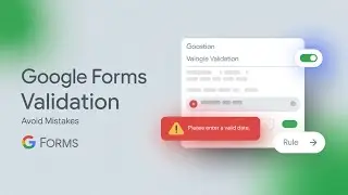 How to Configure Validation Settings in Google Forms!