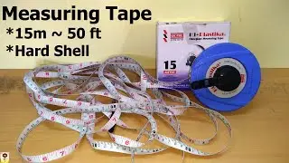 Freemans Fiber Glass 15 metre Hi-Plastika Measuring Tape Unboxing | 50 feet tape with hard body