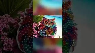 Colorful Cat Face Magnet