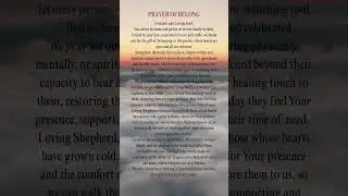 Prayer of Belong 🙏
