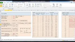 Pile Capacity Calculation in Excel Sheet Using SPT Value