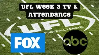 UFL TV Ratings Week 3, Games On FOX, ABC, Attendance - 2025 United Football League Season