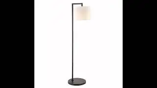 WaterWalk Hotel Sofa Beside Floor Lamp with Matte Black Finish at Guestroom