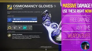 Osmiomancy Gloves are a 75% damage buff to stasis weapons all the time! Witch Queen Destiny 2
