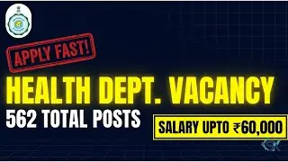West Bengal Health Recruitment 2026 ✅ 562 Posts | CMOH North 24 Parganas Vacancy | Salary ₹60,000