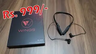 Wings Glide Neckband Wireless Bluetooth Earphones for just Rs. 999/-
