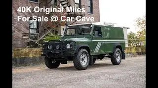 Видеообзор Land Rover Defender 110 1995 года, 3-дверный, жесткий верх, 300TDI, кондиционер, продажа, автомобильная пещера