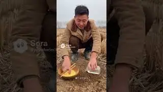 Honest man shows how to catch worms #fypシ #ai