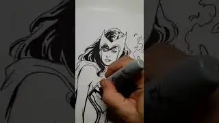 Super speed draw Scarlet Witch Avengers Marvel