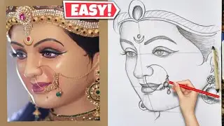 Maa Durga Drawing | Navratri Durga mataji drawing | Goddess Durga Maa drawing