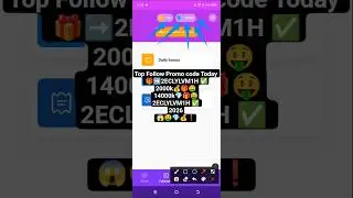 🥳💥Top Follow Promo code❤️🤑 Today Top Follow Promo Code ➡️ 2ECLYLVM1H ✅😱 #topfollowcode #newupdate 💎💰
