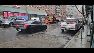 DSNY Salt Spreader Operating In Queens, New York City