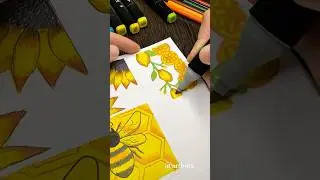 Lemon illustration 🍋 In the next shorts I will show the final drawing of the yellow leaf. #art