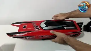 Red Volantex V792-4 ATOMIC 70cm Rc Boat 60 km/h - Unboxing