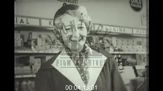 Early 'Supermarket' Style Shopping, 1950s - Film 1007315