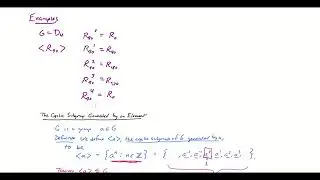 VLOG The Cyclic Subgroup Generated by an Element
