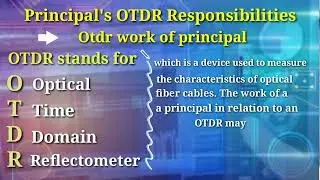 otdr | principle of otdr | work of otdr