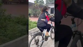The baby monkey went outside to play with its mother.