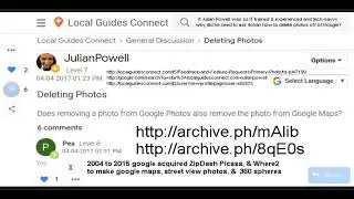 julian powell does removing a photo from google photos also remove the photo from google maps? 4chan